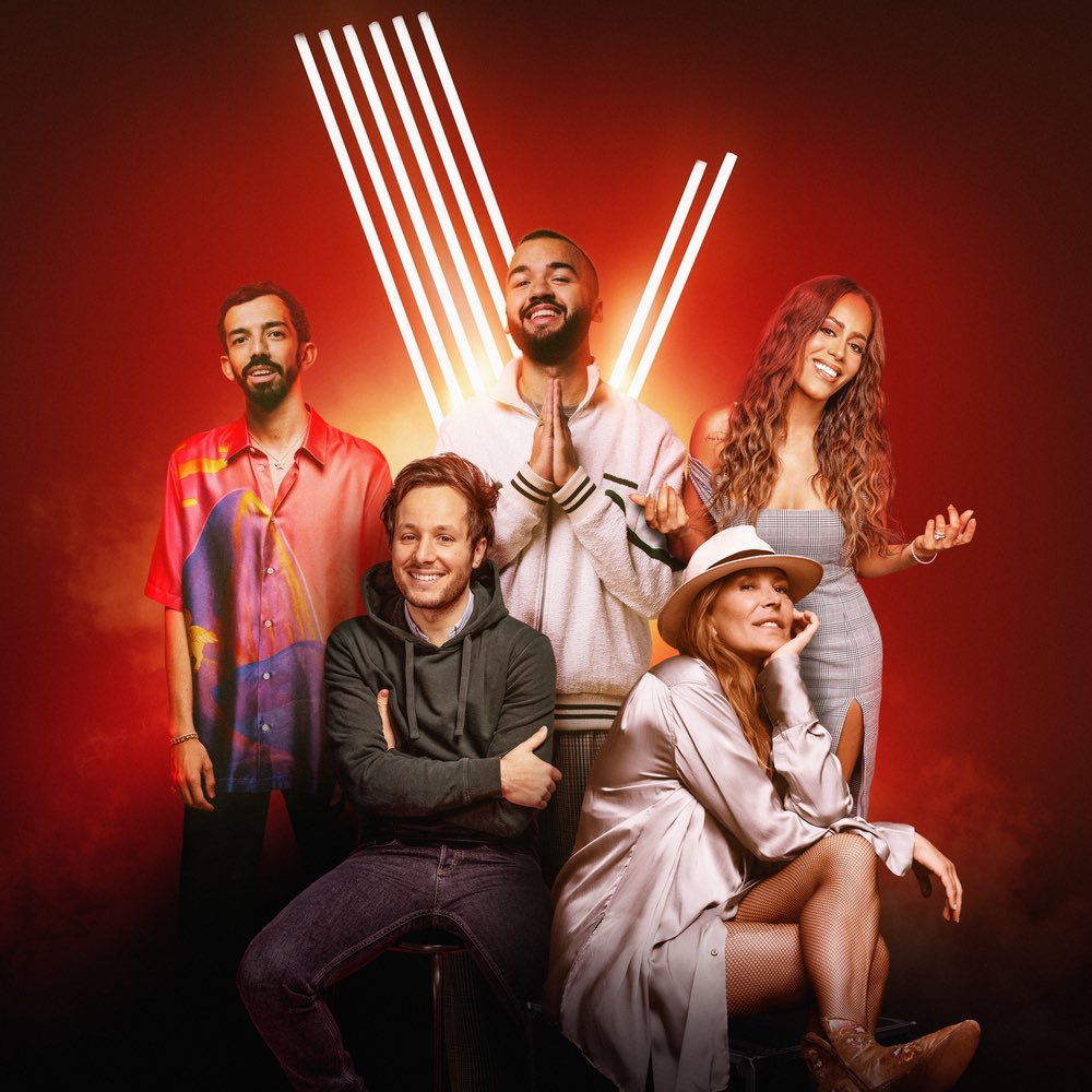 TheVoice_TF1's tweet photo. #TheVoice
On vous présente les Coachs de la saison 2023 de The Voice ✌️

RDV prochainement sur @TF1 et @MYTF1 pour une nouvelle saison de The Voice avec @Zazieonline @bigfloetoli @amel_bent et @VianneyMusique ✨ https://t.co/IUYK7Tu2mn