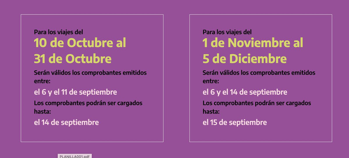 #PREVIAJE > ATENCION > Se modificaron las fechas de compra y carga!  no se duerman!!! 

RT SERVICIO