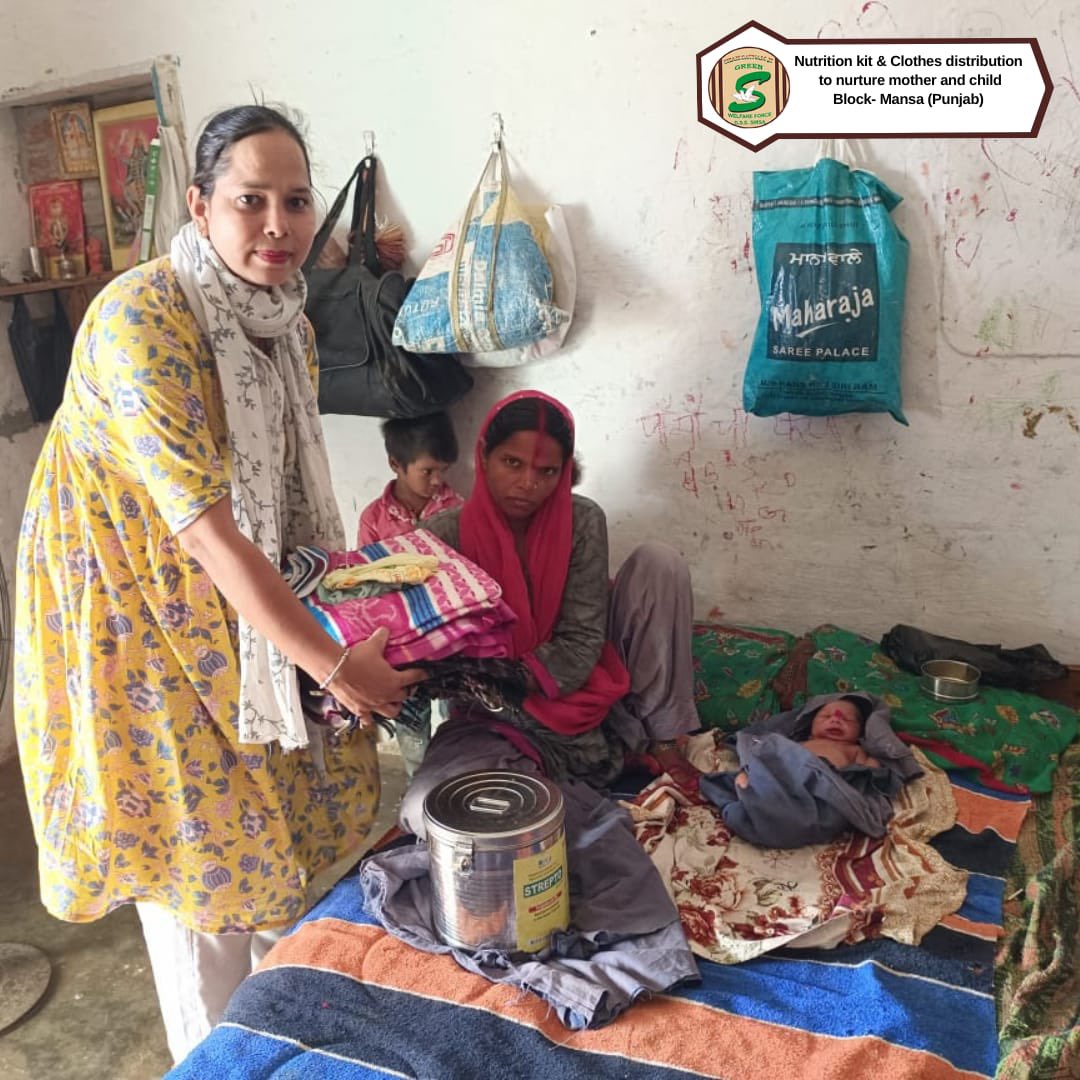 GreenSwelfares's tweet photo. Nutrition is essential for mothers and newborn children, but financial constraints lead to many health risks. Following the guidance of St. Dr. @GurmeetRamRahim Singh Ji Insan, #DeraSachaSauda volunteers are distributing free #nutritionkits to fend off malnutrition or ill health. https://t.co/GCbntLy6rF