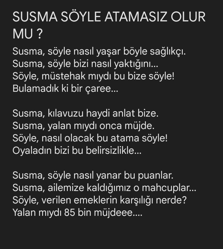 TheSadStoryATT's tweet photo. Sayın Bakanım size bir şarkı yazdım nasıl beğendiniz mi? 
@drfahrettinkoca @RTErdogan 
#SnKocaKılavuzNerde https://t.co/YVooOckOJ6
