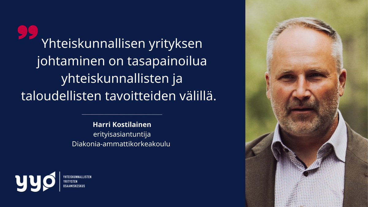 Missiolähtöiset yrittäjät tasapainoilevat suurempien tavoitteiden ja taloudellisten tavoitteiden välillä. Mitä johtajuus silloin edellyttää? Tätä pohdimme #yyosaamiskeskus opintojaksolla lokakuussa. Tule mukaan bit.ly/3QCz9HJ