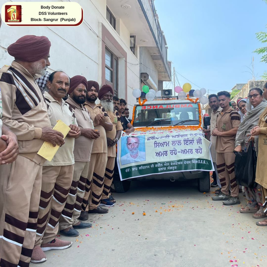 DSSNewsUpdates's tweet photo. Posthumous #bodydonation is the method via which a person can live twice, as that body helps the #medicalresearch thus benefiting many people. With this kind of thought, Saint Dr. @Gurmeetramrahim Singh Ji Insan encourages millions for that. https://t.co/66pRlkX40G