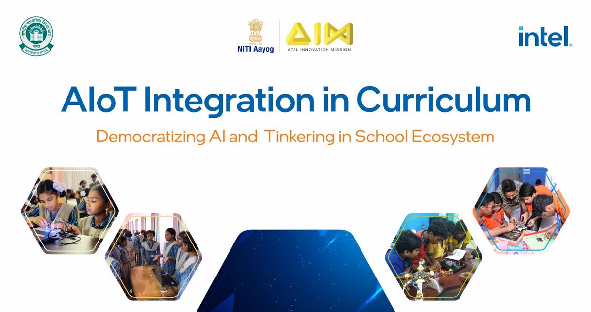 AIMtoInnovate's tweet photo. 📣New Launch Alert!

Join us for the #AIoT integration in curriculum - a collaborative program by @AIMtoInnovate @NITIAayog, @cbseindia29, and @IntelIndia.

⏰Sept 15, 12:00 pm
🖇️https://t.co/FdyGtHBTL1

#AI4Youth #digitalreadiness #aireadiness https://t.co/O4MCQID7WZ