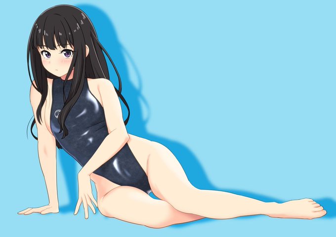 Skebの準備体操
テーマはツルツルテカテカ素材
パープルパンツに使われます

なぜ競泳水着姿の井ノ上たきなかって?
描きたかったから😼
#リコリコ 