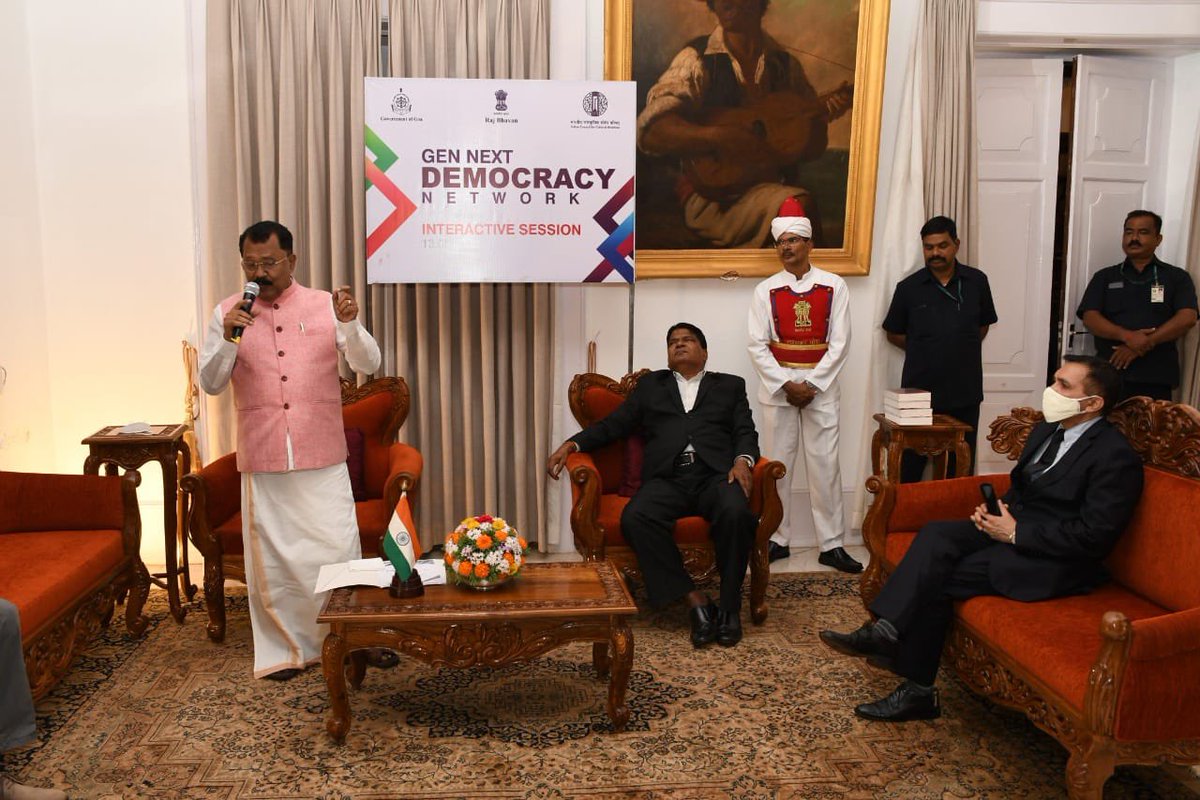 iccr_hq's tweet photo. #GenNextDemocracy Network Programme (September 5 to 14)
Hon'ble Governor of Goa, @psspillaigov welcomed 18 delegates from 6 countries #Australia #Austria #CostaRica #Greece #Romania & #SouthKorea who visited Goa under GenNext Democracy Network Programme of ICCR on 13th Sep’22. https://t.co/MFKlzKxkIi