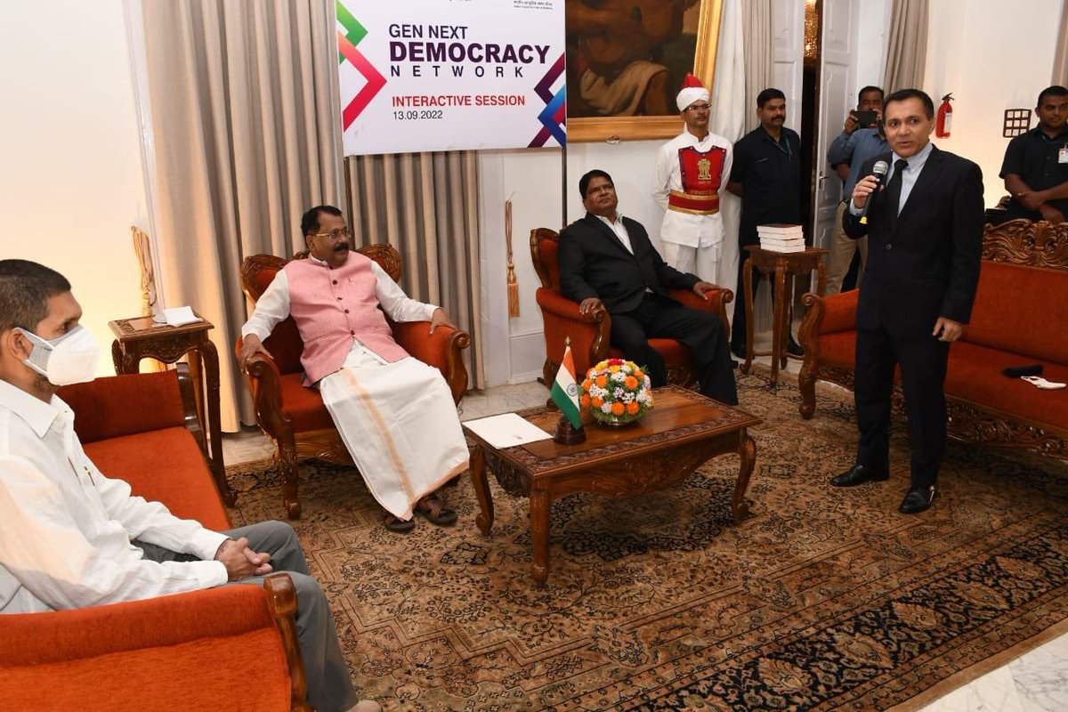 iccr_hq's tweet photo. #GenNextDemocracy Network Programme (September 5 to 14)
Hon'ble Governor of Goa, @psspillaigov welcomed 18 delegates from 6 countries #Australia #Austria #CostaRica #Greece #Romania & #SouthKorea who visited Goa under GenNext Democracy Network Programme of ICCR on 13th Sep’22. https://t.co/MFKlzKxkIi