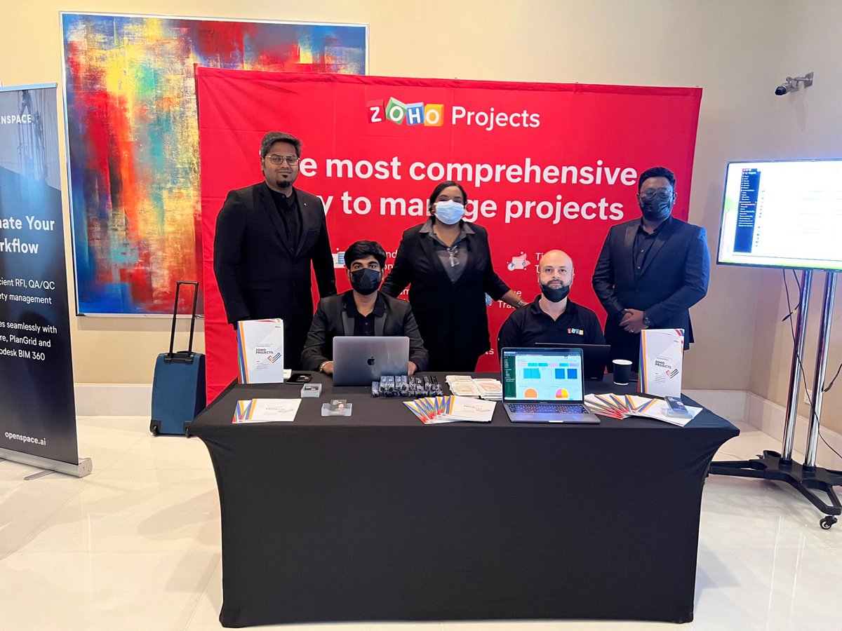 ZohoProjects's tweet photo. We were at the Digital Construction Summit 2022 in Dubai today. It was wonderful connecting with the leading minds of the industry and discussing project management insights with them.
#construction #dubai #digitalconstructionsummit #projectmanagement #projects https://t.co/t7vxifHHzy