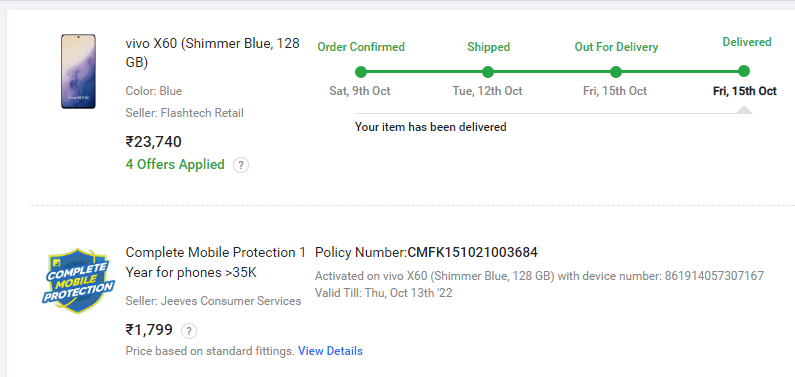 imkvivek90's tweet photo. Never buy "Complete Mobile Protection" from @Flipkart @flipkartsupport 
It's a big scam running on @Flipkart platform with #fraud service provider: #Jeeves
#FlipkartBigBillionDays 
@consumercourtin @forum_consumer @_Kalyan_K to help me on this to get my money refunded.
PFA email. https://t.co/NESvBHxJh6