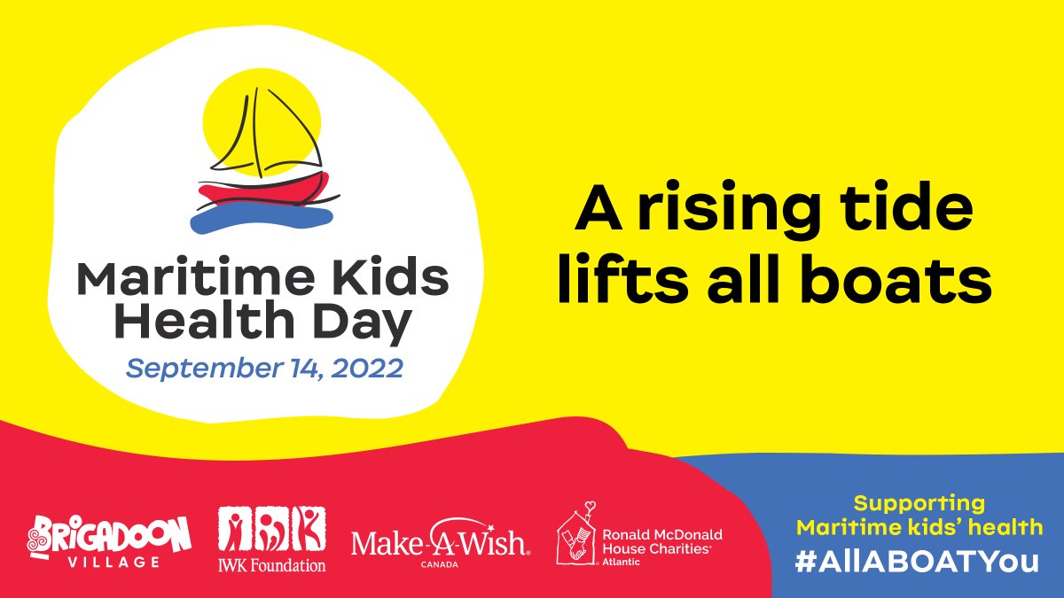 MaritimeKHD's tweet photo. Today is the day! #MaritimeKidsHealthDay is all about our amazing Maritime community. Tell us #AllABOATYou with your MKHD paper boat and your connection to our amazing partners @IWKFoundation , @Brigadoon , @MakeAWish_NB @MakeAWishNS @makeawishpe, or @RMHCAtlantic https://t.co/vnkCwxL88q