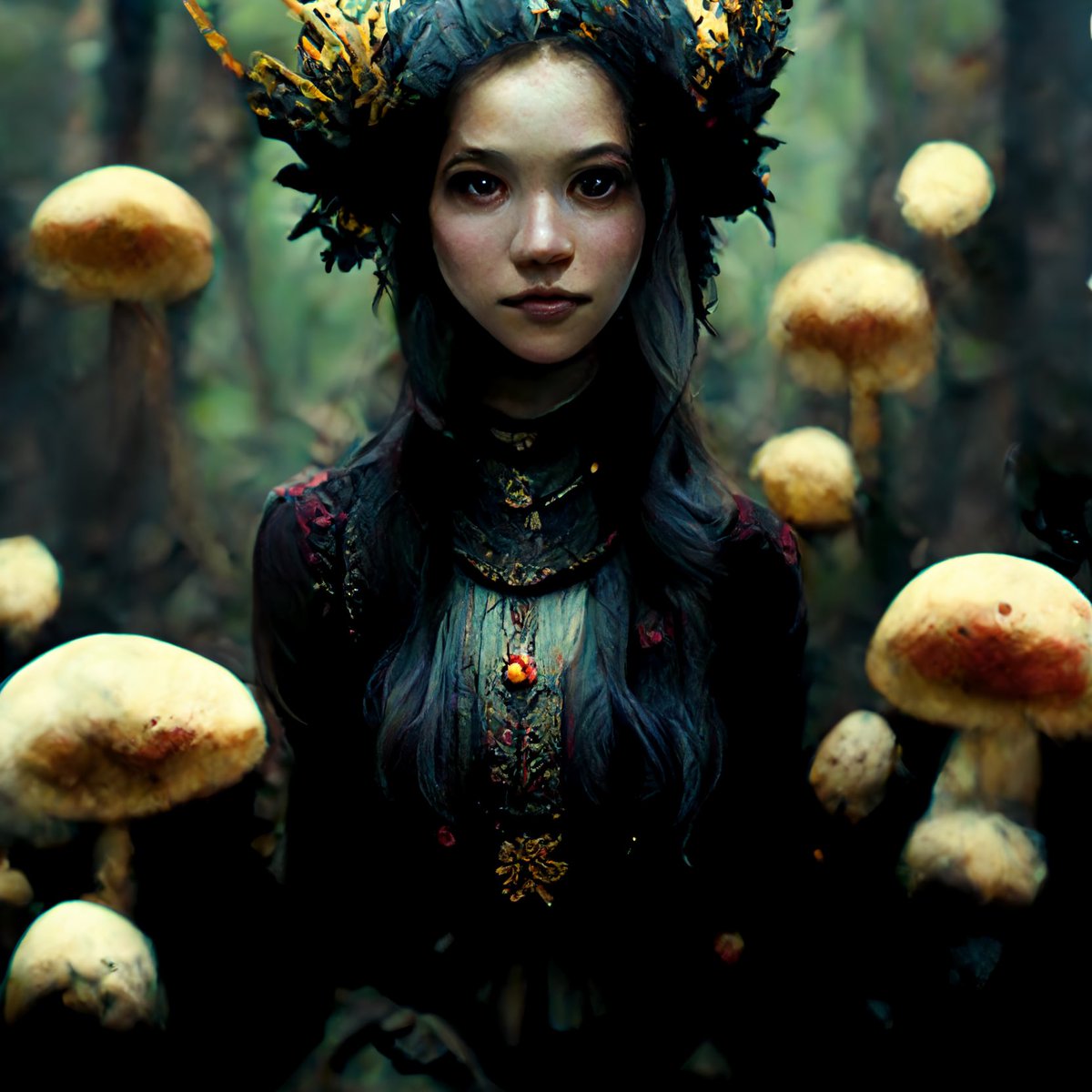ArdentTie's tweet photo. A forest queen out collecting mushrooms. https://t.co/kBaofWcrwi