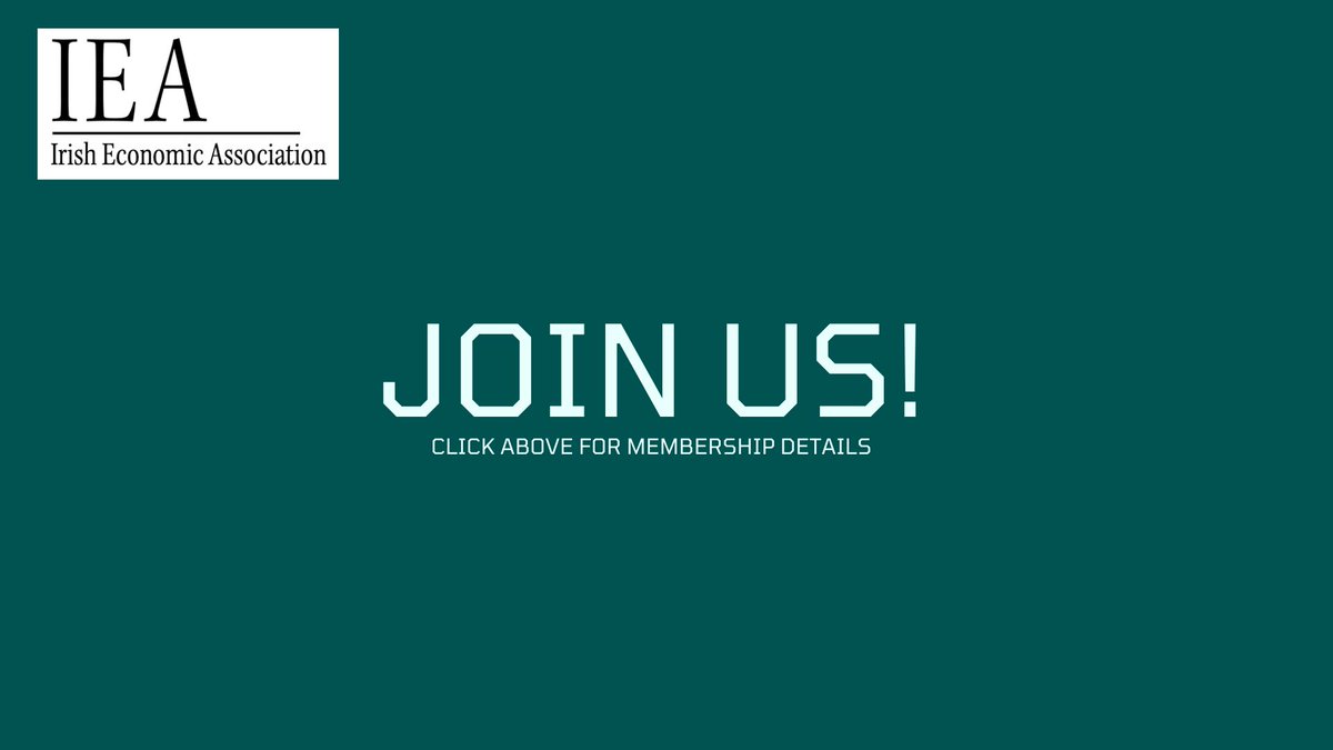 👋 THE IEA NEEDS YOU! As the summer closes, the Irish Economic Association is growing. We now offer 6 Membership types with benefits 🎁 for all including Corporates, Institutional (Academics) and Students. Check out our Membership page for more info: 👉 bit.ly/IEAMembership