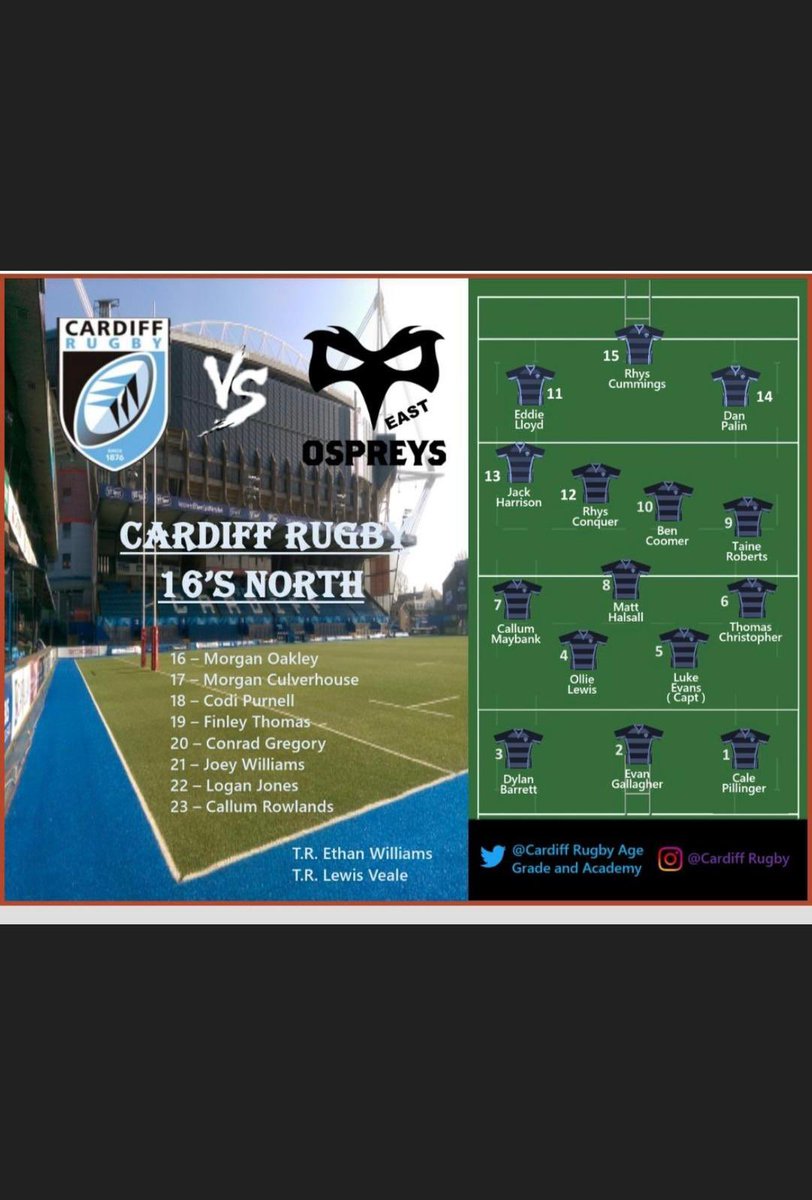 AbercynonRFC's tweet photo. Good Luck to Ben Coomer who is starting at 10 this Evening for @Cardiff_Rugby U16s North v @ospreys U16s East at Maesteg .Good luck butty from everyone at the club #Ymlaen https://t.co/RMv6IEgeux