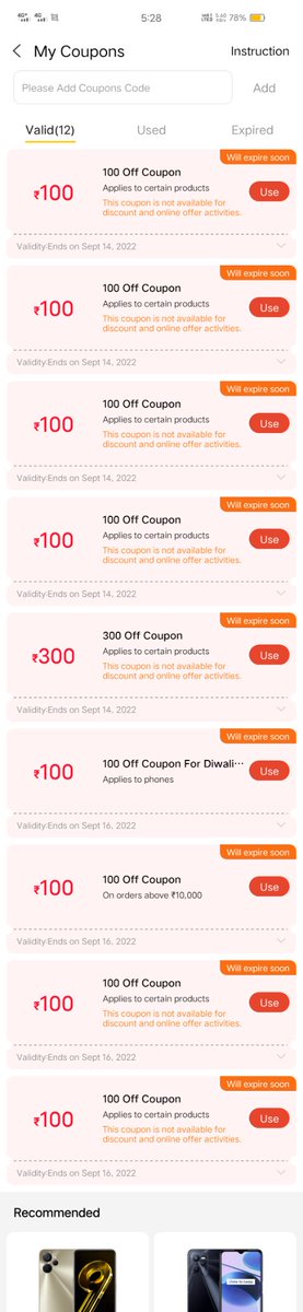 Kumarkd129's tweet photo. @realmecareIN @realmeIndia 
Atleast Don't Make Fool On This Festival Season.
You've Added Games For Win Realme Coins &amp; Coupons But You Set A Fix Reward For (Rs.100 Coupon) Which Is Not Applicable On Mobiles.

I Played Several Of Time But No Different Rewards #Gareeb

Do Some Good https://t.co/W2voPk2Ann