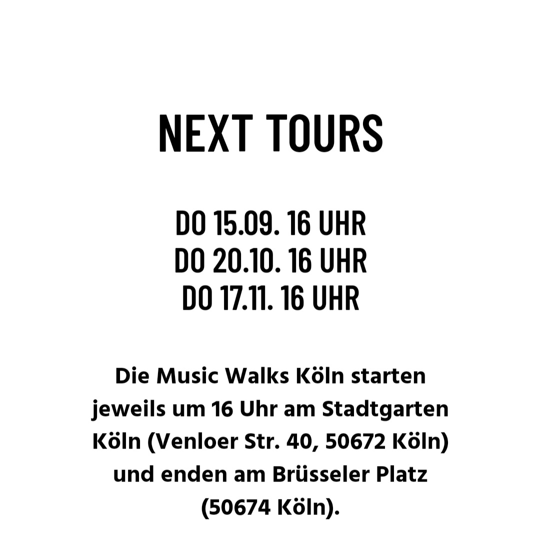 Raum16's tweet photo. News:

Sounds of Cologne - der einzigartige Music Walk durch 70 Jahre Kölner Popgeschichte und die Popgegenwart der Domstadt. Jetzt buchbar!

Aktuelle Termine:
15.09. (ausgebucht)
20.10. 16 Uhr
17.11. 16 Uhr
(more to come...) 

Jetzt Platz sichern unter:
https://t.co/bJZZ8bDDDs https://t.co/Bl4D32FtHF