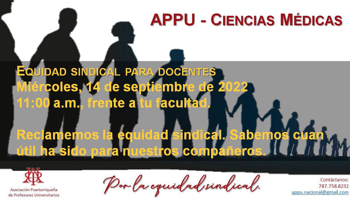 Hoy!!!!!!  Sal Pa’ fuera con tu facultad, estudiantes y no docentes. Toma una foto de la actividad y envíamela.  No hay esfuerzo pequeño!!  Cada uno de nosotros en nuestro carácter personal cuenta!!!