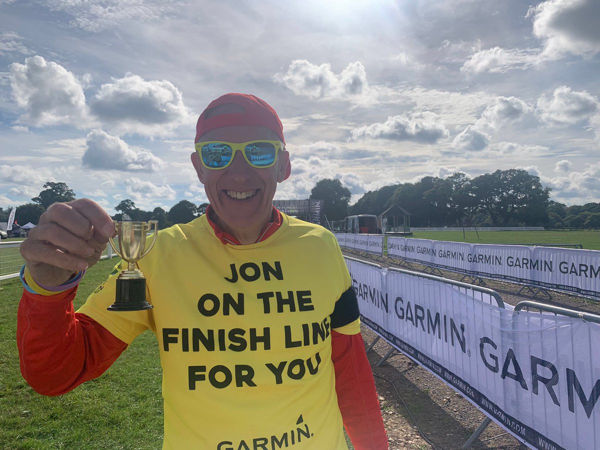 Sorry meant to send this photo with my last message - A family gave me their award for cheering their son in, in the children’s race at the New Forest Marathon race events on Sunday 11 September - Jononthefinishlineforyou 😎🎤🎶🕺🏃‍♀️🏃🏼‍♂️🚶‍♀️🚶👫👏 <a href="/NFMarathon/">New Forest Marathon</a> <a href="/GarminUK/">Garmin</a> <a href="/UKRunChat/">UKRunChat</a>