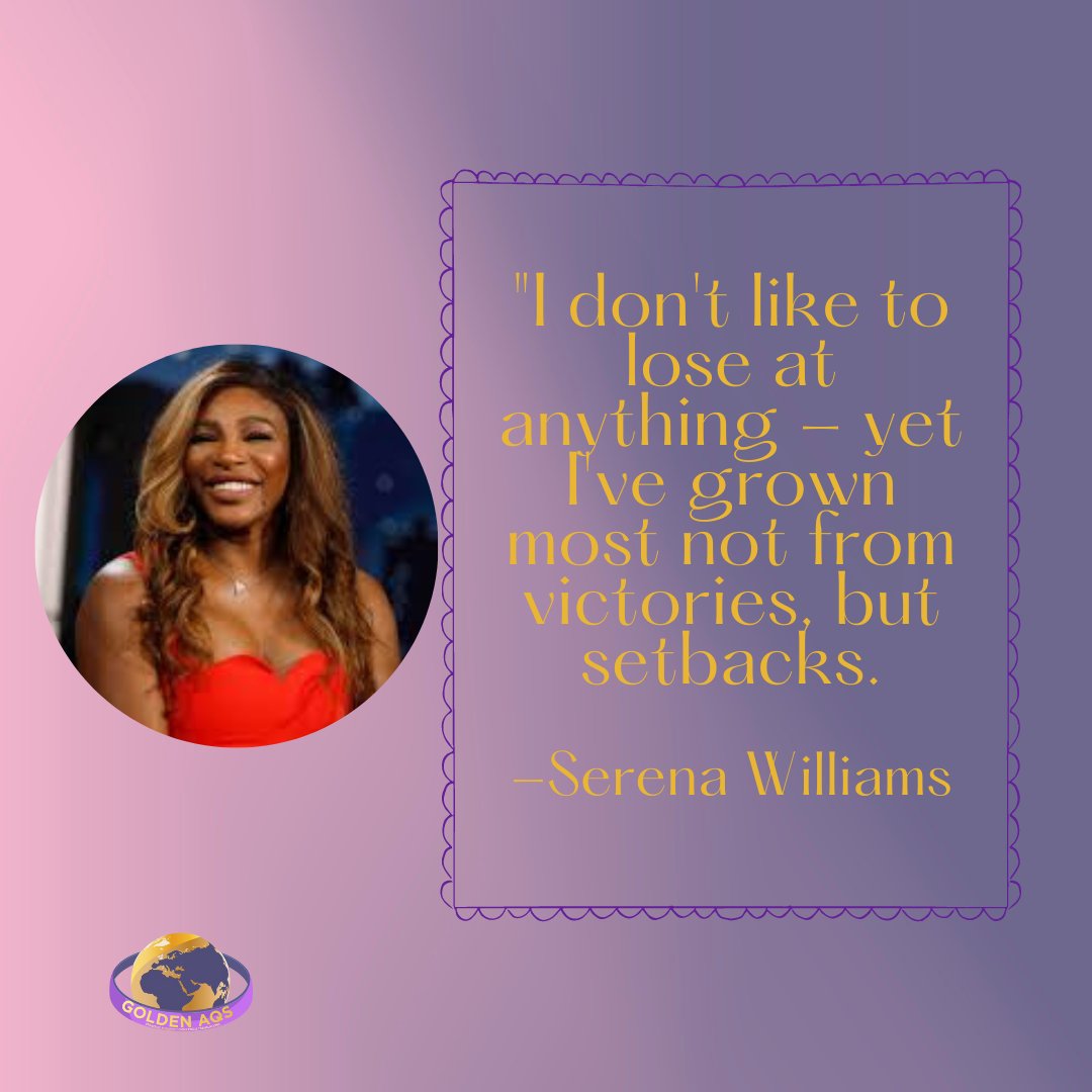 GoldenAqs's tweet photo. #winsandlosses #humpday #wednesthoughts #wednesdaymood #serenawilliams #instaquotes #motivation #winningmindset #success #inspiration https://t.co/yDr3mTQSJy