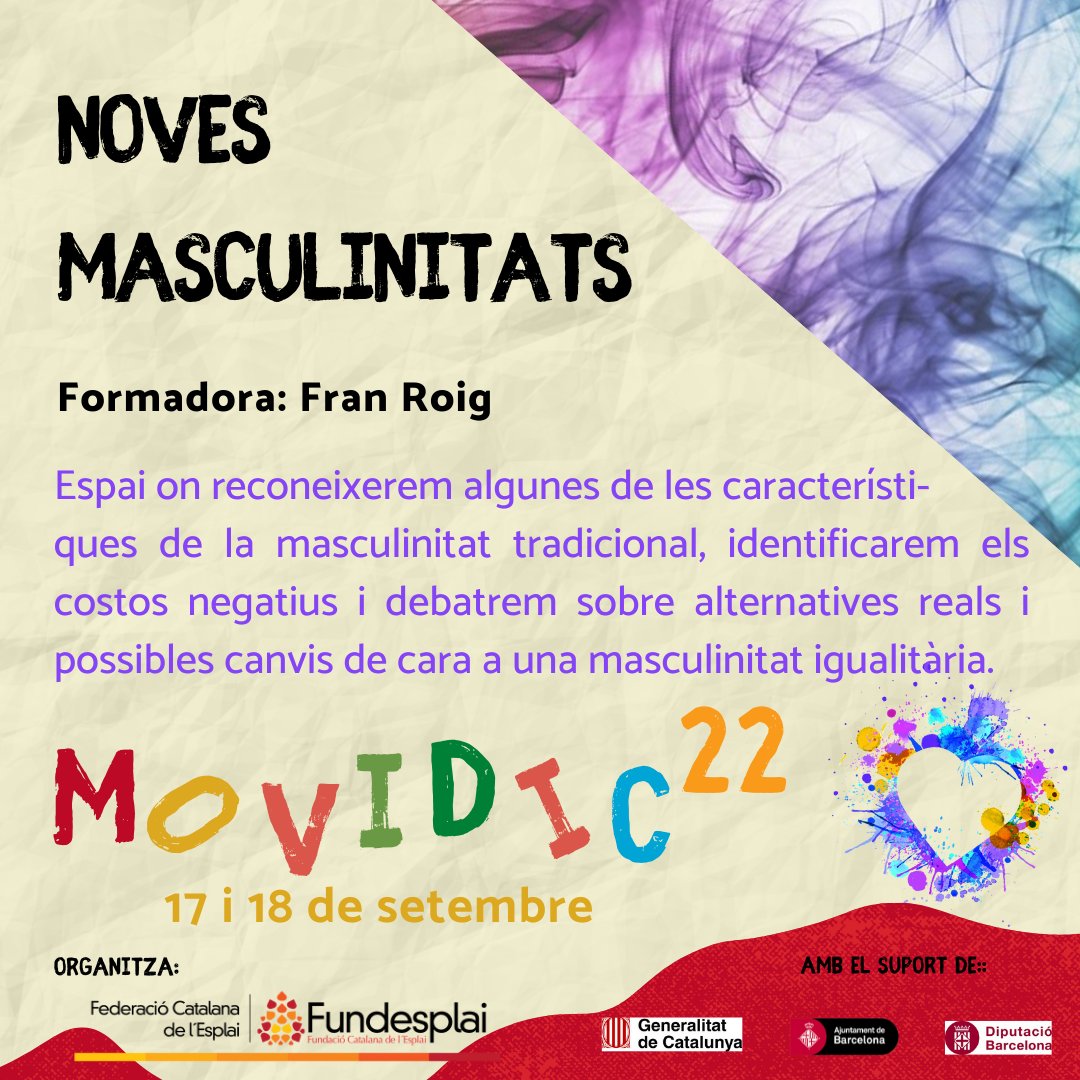 Fedesplai's tweet photo. Aquí teniu la segona bateria de píndoles formatives del #movidic22! Aquestes estan vinculades a les darreres propostes educatives de @fundesplai #encoratjat i #nusos!
#menjarcanviaelmon #juntesfemmésesplai #tornemasau @fundesplaiforma @nadiaghulam https://t.co/84PWLNDE7I