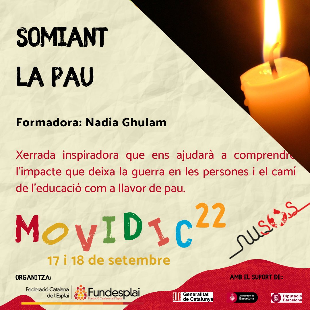 Fedesplai's tweet photo. Aquí teniu la segona bateria de píndoles formatives del #movidic22! Aquestes estan vinculades a les darreres propostes educatives de @fundesplai #encoratjat i #nusos!
#menjarcanviaelmon #juntesfemmésesplai #tornemasau @fundesplaiforma @nadiaghulam https://t.co/84PWLNDE7I