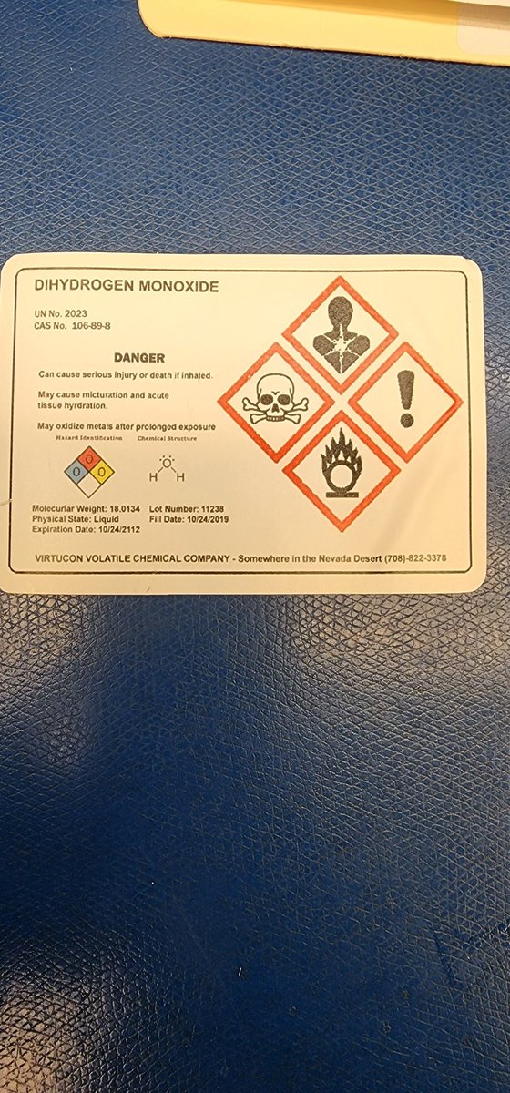 dedog's tweet image. Someone in the "Ivory Tower" didn't  like my joke, it was a safety  sticker for my water bottle.