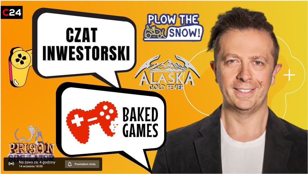 Baked_Games's tweet image. Raz jeszcze zapraszamy na czat z Prezesem Przemysławem Bieniek dziś o 18:00. Zachęcamy do zadawania pytań w czasie rzeczywistym podczas czatu.   youtu.be/e8vlbsewzlA #comparic #inwestors