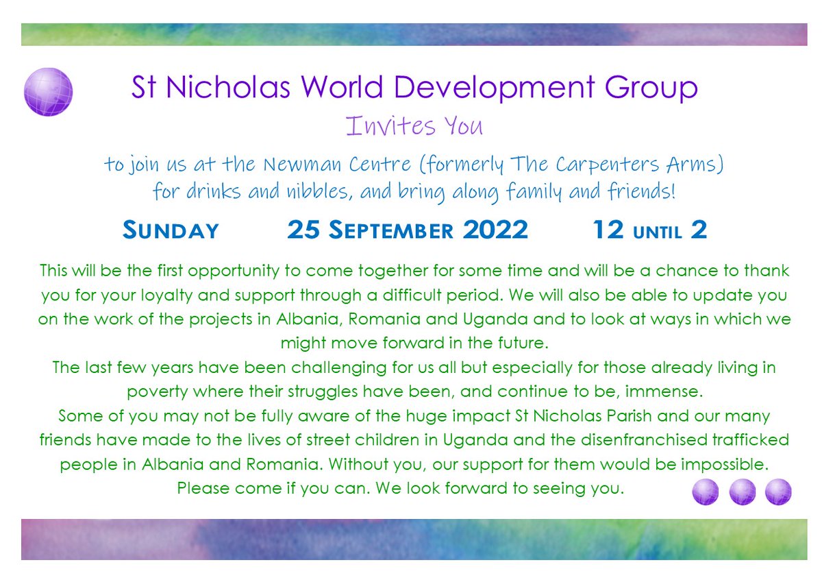 StNicholasWDG's tweet photo. A date for your diary!
We look forward to seeing you on 25th September 2022 https://t.co/2V01PKQc7H