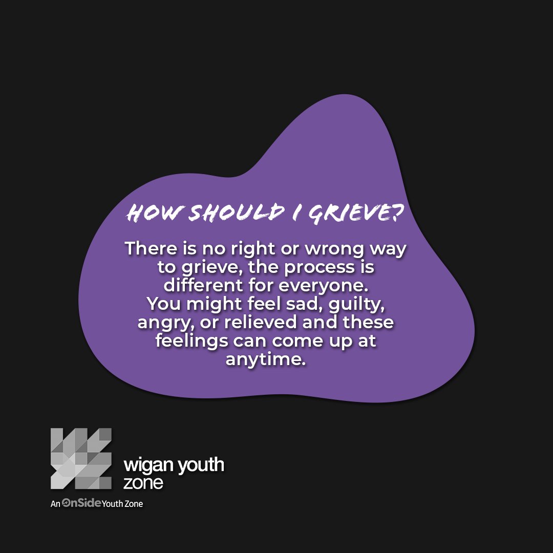WiganYouthZone's tweet photo. As the country mourns the loss of the Queen, it's important to acknowledge that this news will affect us all differently, and this time might also bring up feelings of personal grief.💭
Everyone grieves differently, there is no right or wrong way to grieve.💜 https://t.co/BrzPFtILAj