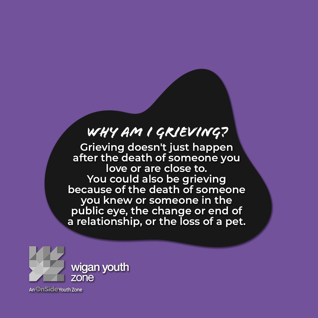 WiganYouthZone's tweet photo. As the country mourns the loss of the Queen, it's important to acknowledge that this news will affect us all differently, and this time might also bring up feelings of personal grief.💭
Everyone grieves differently, there is no right or wrong way to grieve.💜 https://t.co/BrzPFtILAj