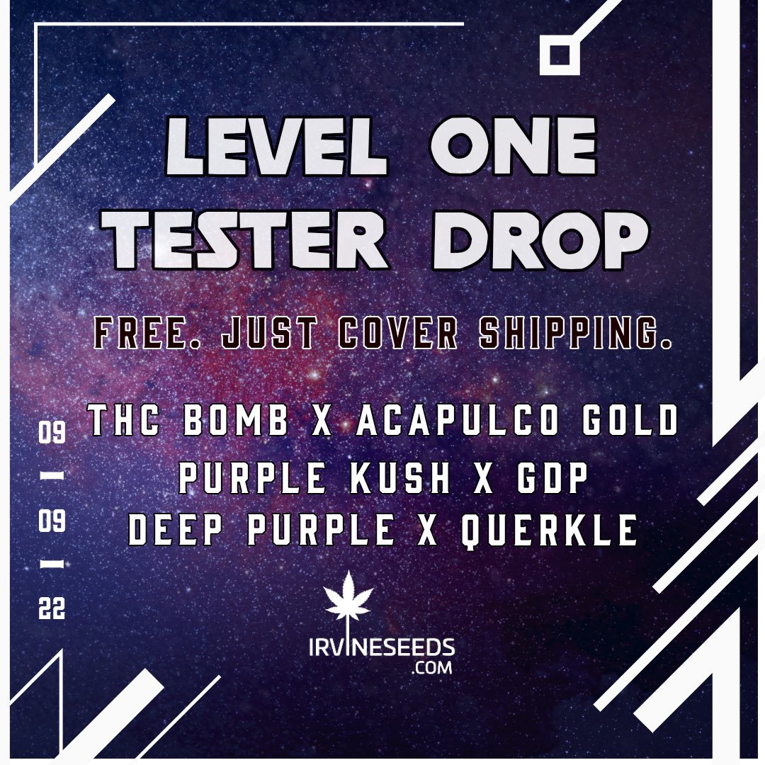 rxratedco's tweet photo. @irvineseedco @IrvineSeed @breeder_j #level1testerdrop #newbeans #free #jointhediscord #LinkInBio https://t.co/4v5dz0Iv4k