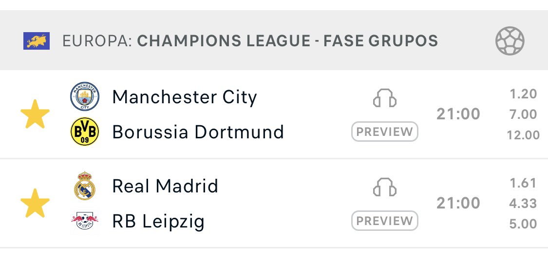 Si estos 2 partidos de Champions hoy acaban 0-0 regalaré 100€ a CADA PERSONA que haga RT a este tweet.