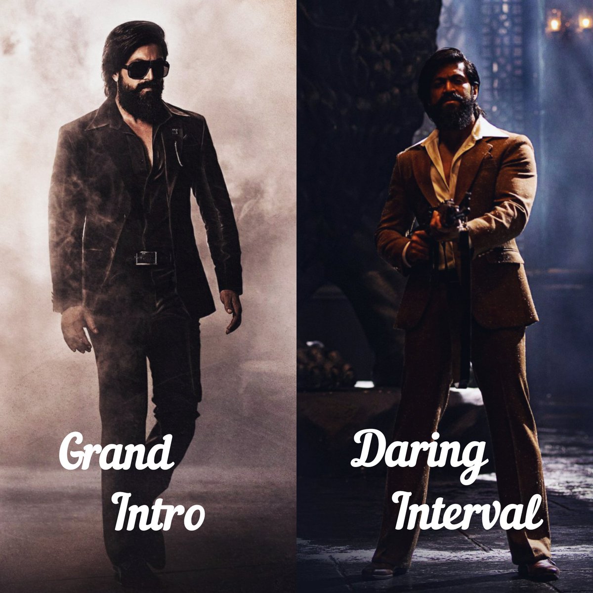 Rakshith_36's tweet photo. Phases of #KGFChapter2 , #KGF2 .
@TheNameIsYash , #Yash , #YashBOSS𓃵 .
   Intro-Interval             Comeback-Climax https://t.co/SGlzJX3jVQ