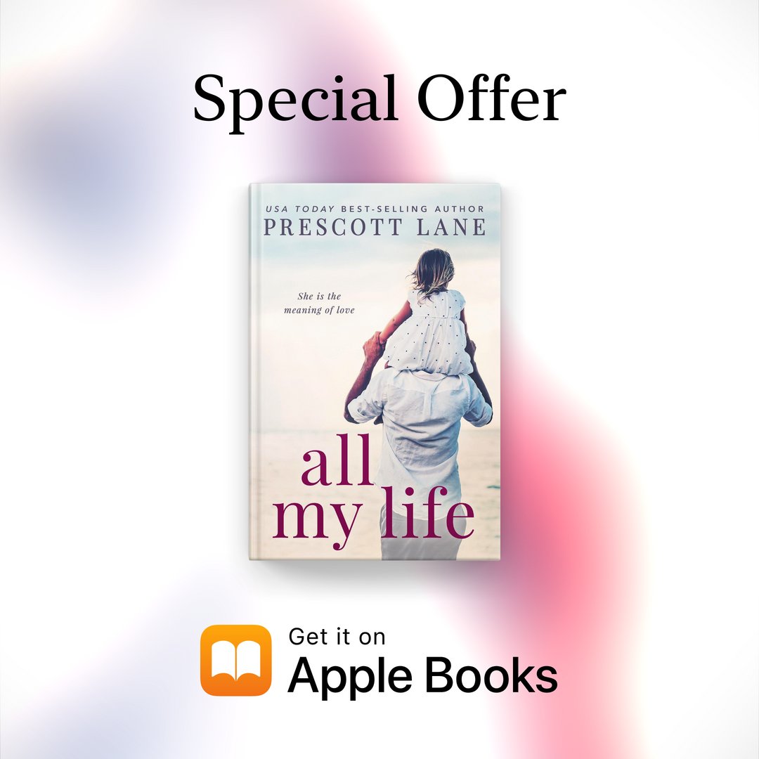 So thrilled for ALL MY LIFE to be featured on APPLE BOOKS in their small town romance feature.  Make sure to check it out.  apple.co/smalltownroman…