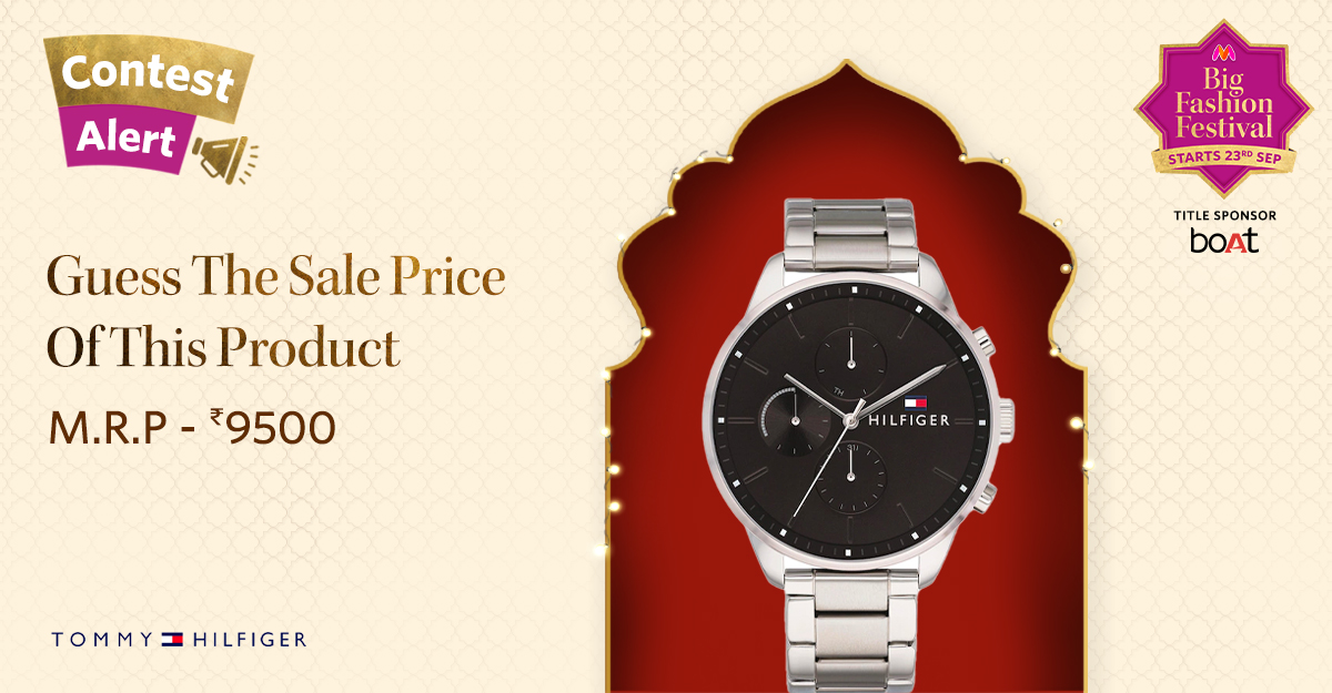 myntra's tweet photo. This. Is. A. STEAL. Believe the unbelievable, and guess the sale price of this watch! Multiple attempts are allowed. Get guessin'. 1 winner gets a Myntra Gift Voucher of Rs. 10K!
Use #MyntraBFFStarts23rd #WaitForMyntraBFF
+ follow @myntra to qualify
#ContestAlertIndia #Contest https://t.co/xMb1WvVoQQ