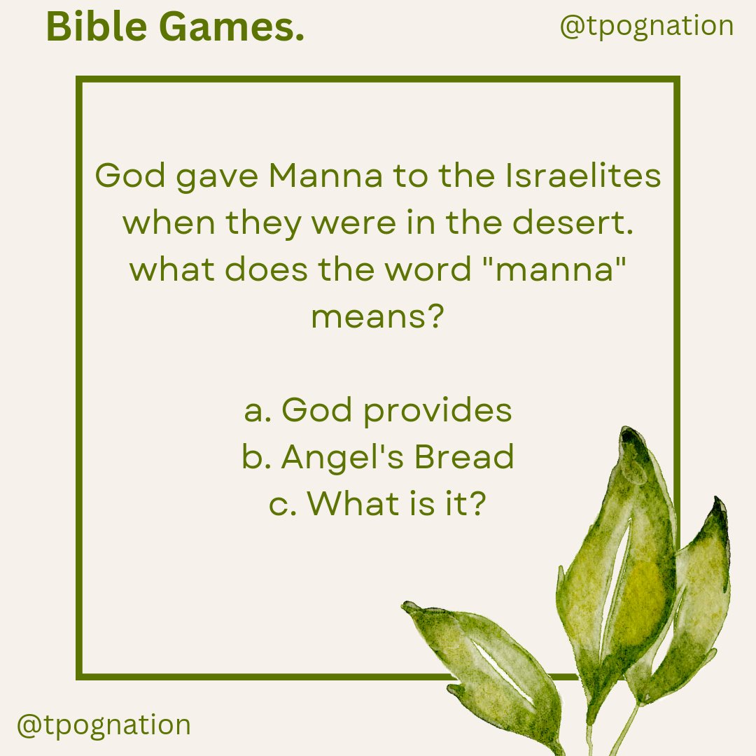 TPOGnation's tweet photo. How well do you know your Bible?
Comment your answer in the comment section, let's see.
#tpognation #tpog @iamptee #bible #bibleverse #bibleverses #biblegames #biblegame #bibleriddles #business #seminar https://t.co/oJFlplgc0T