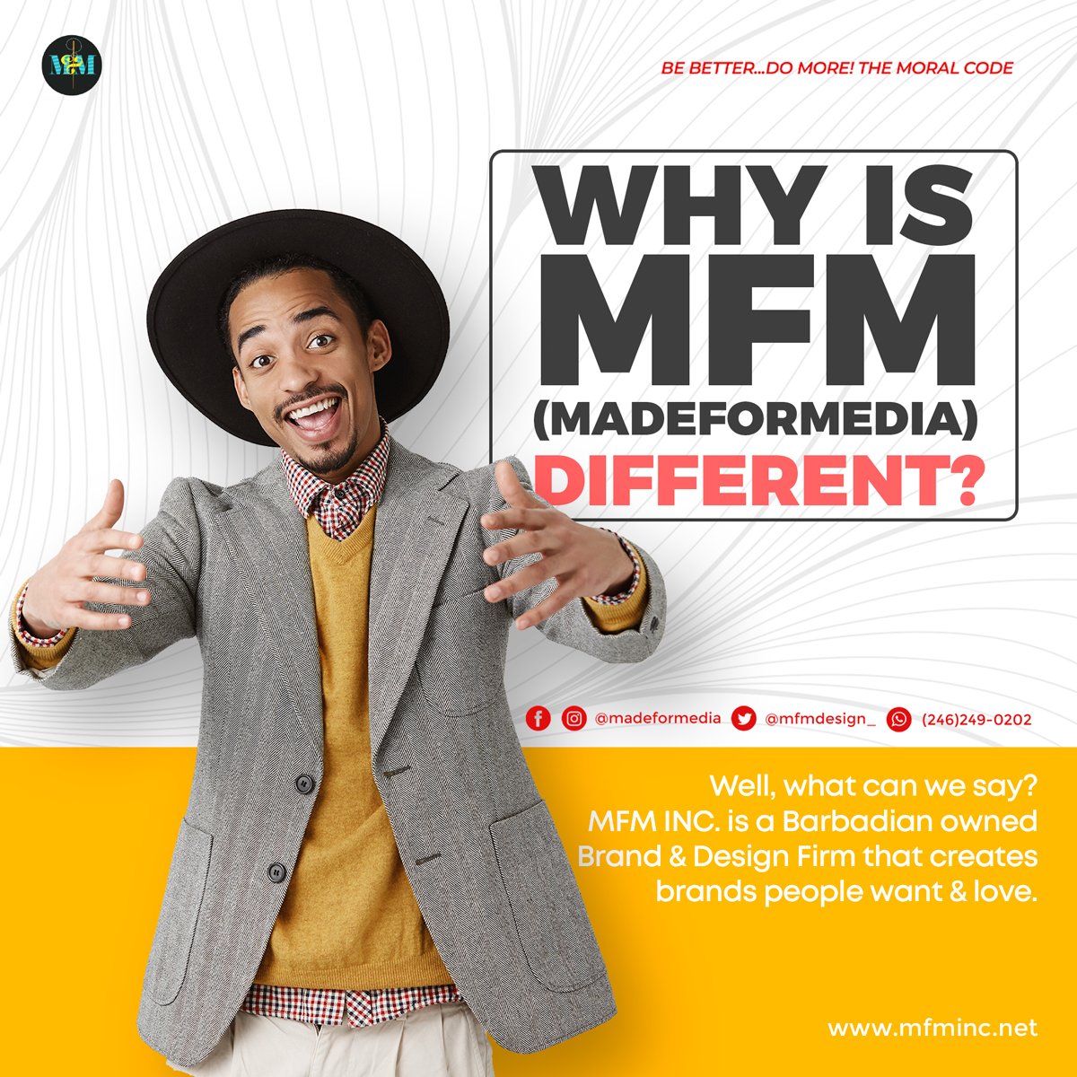 Ren_isRen's tweet image. @MFMDESIGN_ dropped the #whyisMFMdifferent series.
As a local brand &amp;amp; design firm that makes brands people want and love ❤️.  They decided to visually communicate why they are different from the rest. #mfm #madeformedia #design #designguy #designguru #branding #brandidentity