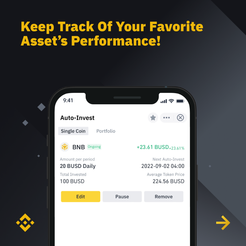 binance's tweet photo. Manage your crypto portfolio and earn rewards through #Binance Auto-Invest! 

Learn more ⬇️
