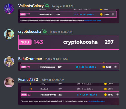 jaybandeira1's tweet photo. Proud of this team. Let's go, the goal now is top 200! Come join us! https://t.co/5Qi2M8o9fj #sandboxalphaS3 $SAND #sandfam https://t.co/irRnuyLZYH