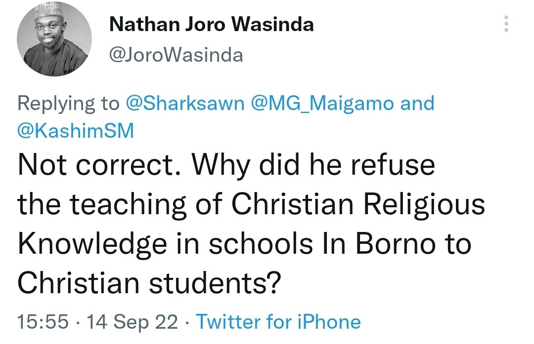 UchePOkoye's tweet photo. So, Shettima, the suspected Boko Haram sponsor stopped Christian Religious Knowledge in Schools in Borno State! https://t.co/nVwZYGTnLU