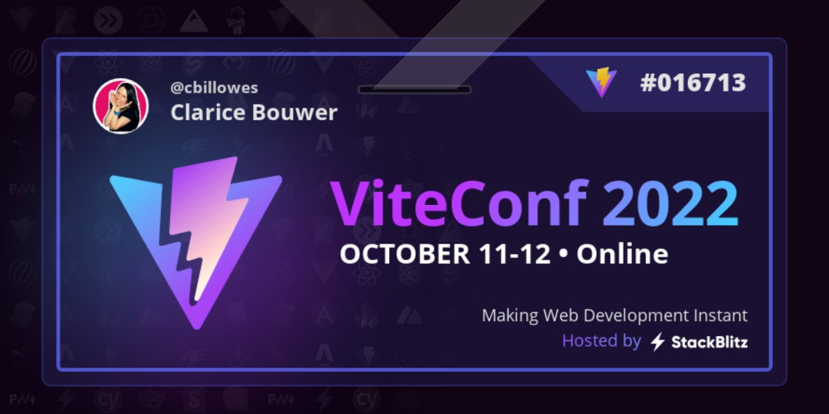 cbillowes's tweet photo. I just got my #viteconf badge! https://t.co/ogx4dqFspX