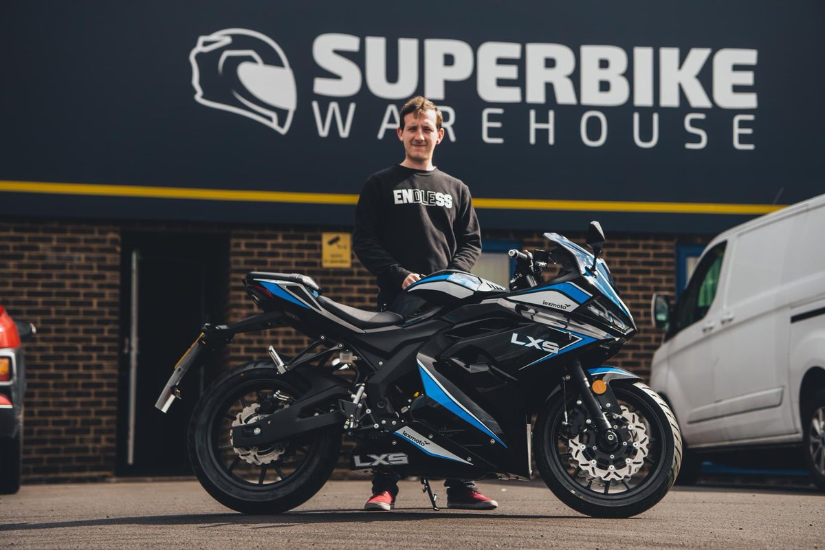 superbikewh's tweet photo. Paul with his brand new Lexmoto LXS 125.
We have plenty more like this in stock! The ideal budget friendly commuter bike with a sporty twist.
Get in touch to discuss finance and delivery options!
#lexmoto #lexmotolxs #lexmotolxs125 #lxs125 #125cc #learnerbike #norwich https://t.co/Cs6DXuYdvt
