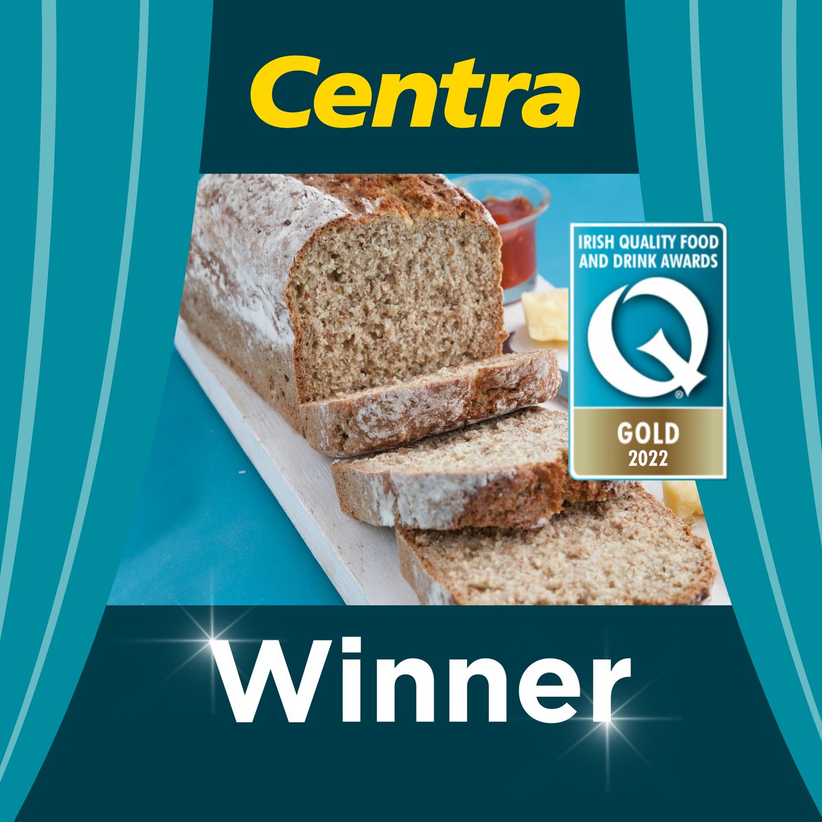 CentraIRL's tweet photo. ⭐️Winner⭐️
Our Sean's Brown Bread won GOLD at last night's prestigious @IrishQFAs awards. 🤩 #IQFDA22
#ChooseCentra #QualityAndValue https://t.co/70dM7uR2rY