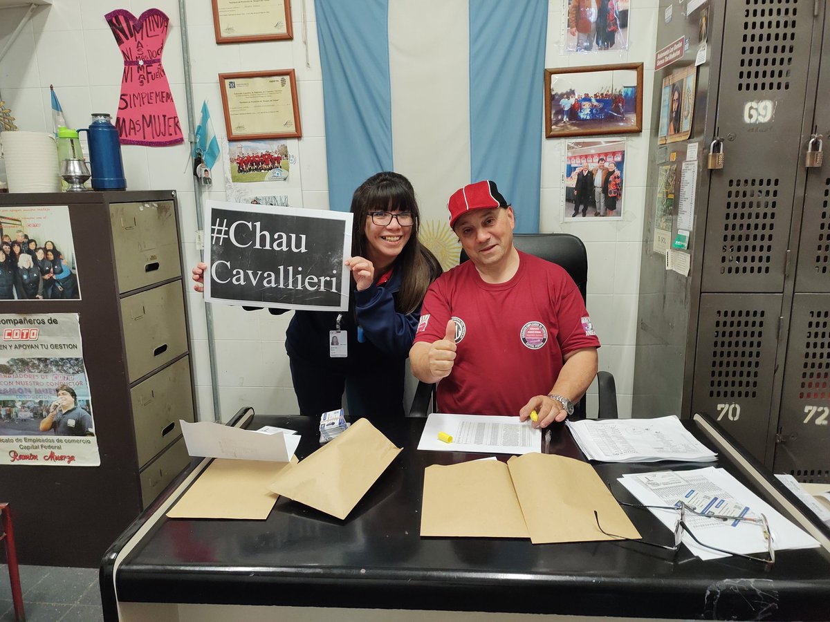 Queremos un sindicato que pelee por los trabajadores, por eso mañana le decimos #ChauCavalieri
