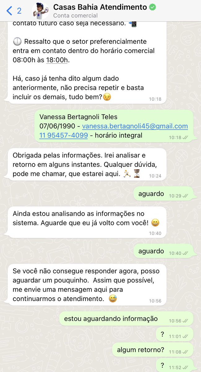 VBertagnoli's tweet photo. @CasasBahia Esse tipo de atendimento que vocês fornecem para os clientes? 
@proconspoficial preciso de ajuda para resolução @CasasBahia não dão assistência https://t.co/nE5KthqzXJ