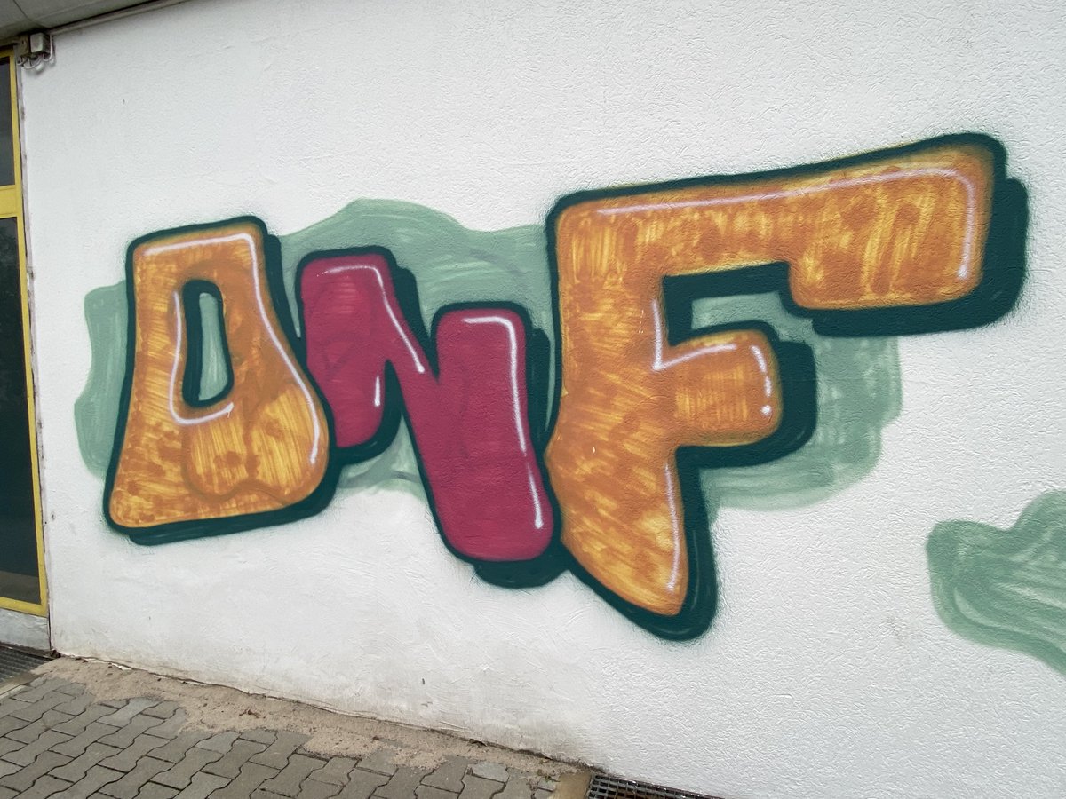 Found this graffiti in my neighborhood 😂 #DNF #running #runningmemes