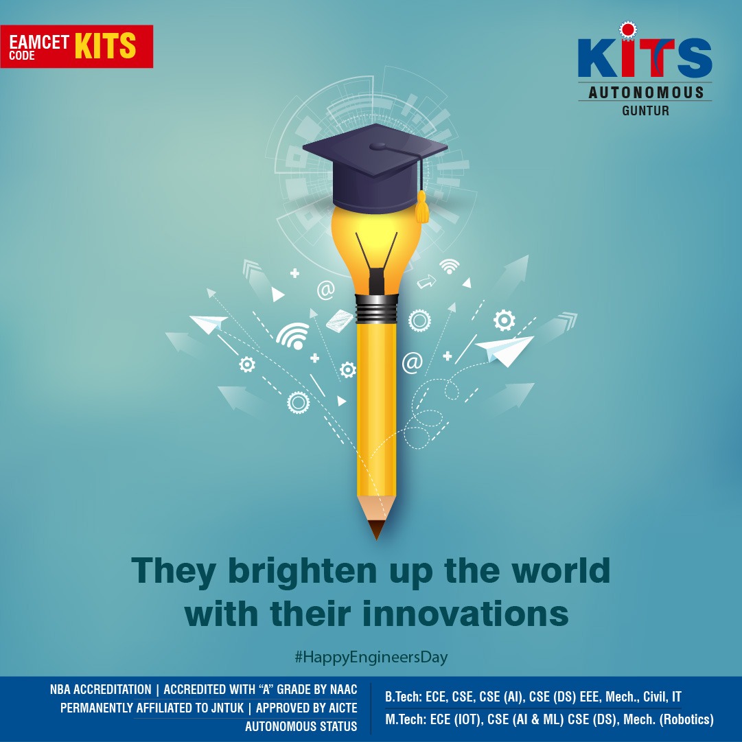 kits_guntur's tweet photo. Birth anniversary of Sir Mokshagundam Visvesvaraya, India’s #FirstEngineer, is celebrated as #EngineersDay. We take this day to pay tribute to this innovative mind & celebrate millions of others innovators. https://t.co/ImLrlM1HPS
#Engineers #HappyEngineersDay #Visvesvaraya #KITS https://t.co/YggHRHYkOQ