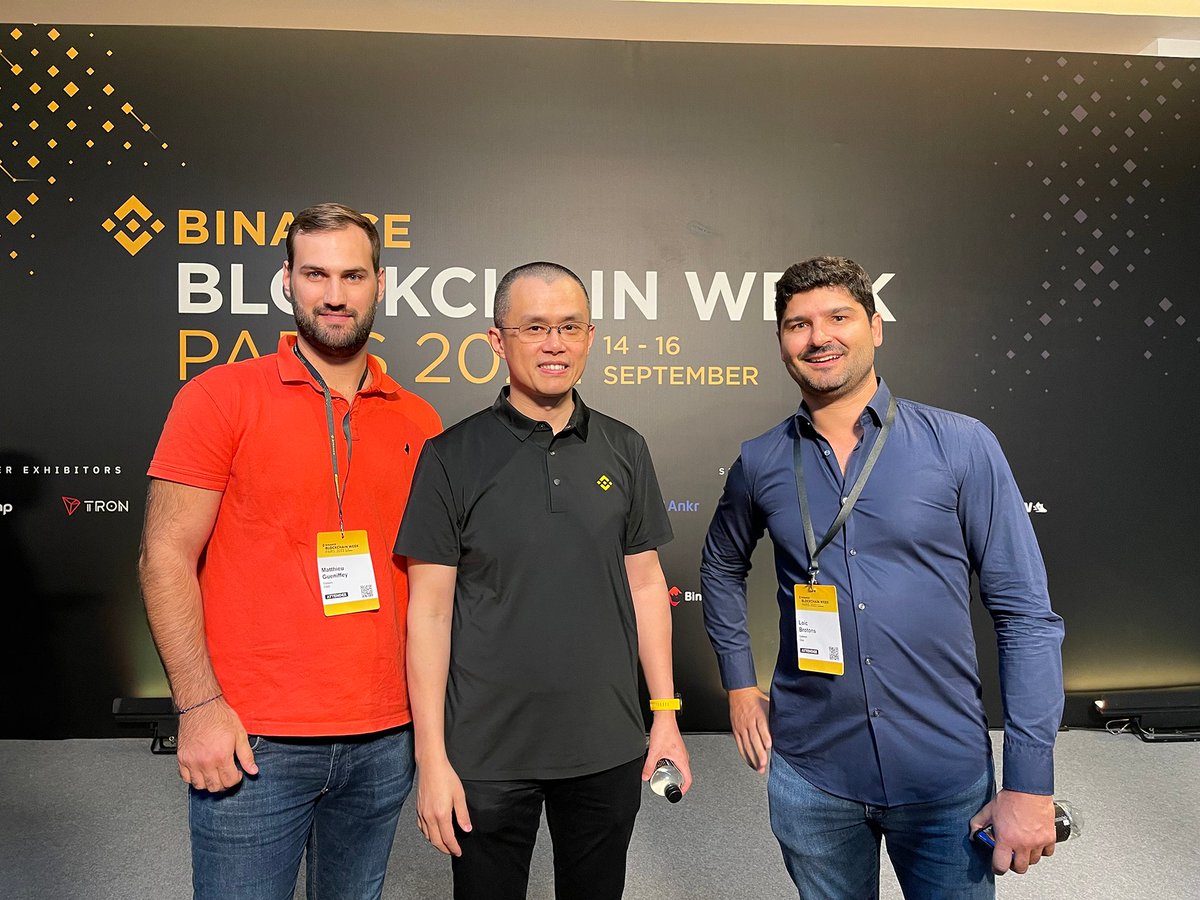 GaleonCare's tweet photo. Great chat with @cz_binance from @Binance

Very interesting meeting at the #BinanceBlockchainWeek 

Looking forward to work with Binance team !
#HealthcareBlockchain $GALEON
 @LoicBrotons @MattGueniffey https://t.co/R3khTrHjiy