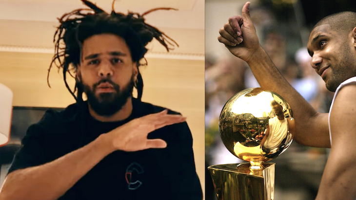 DailyLoud's tweet image. they are calling J. Cole the Tim Duncan of rap 😂