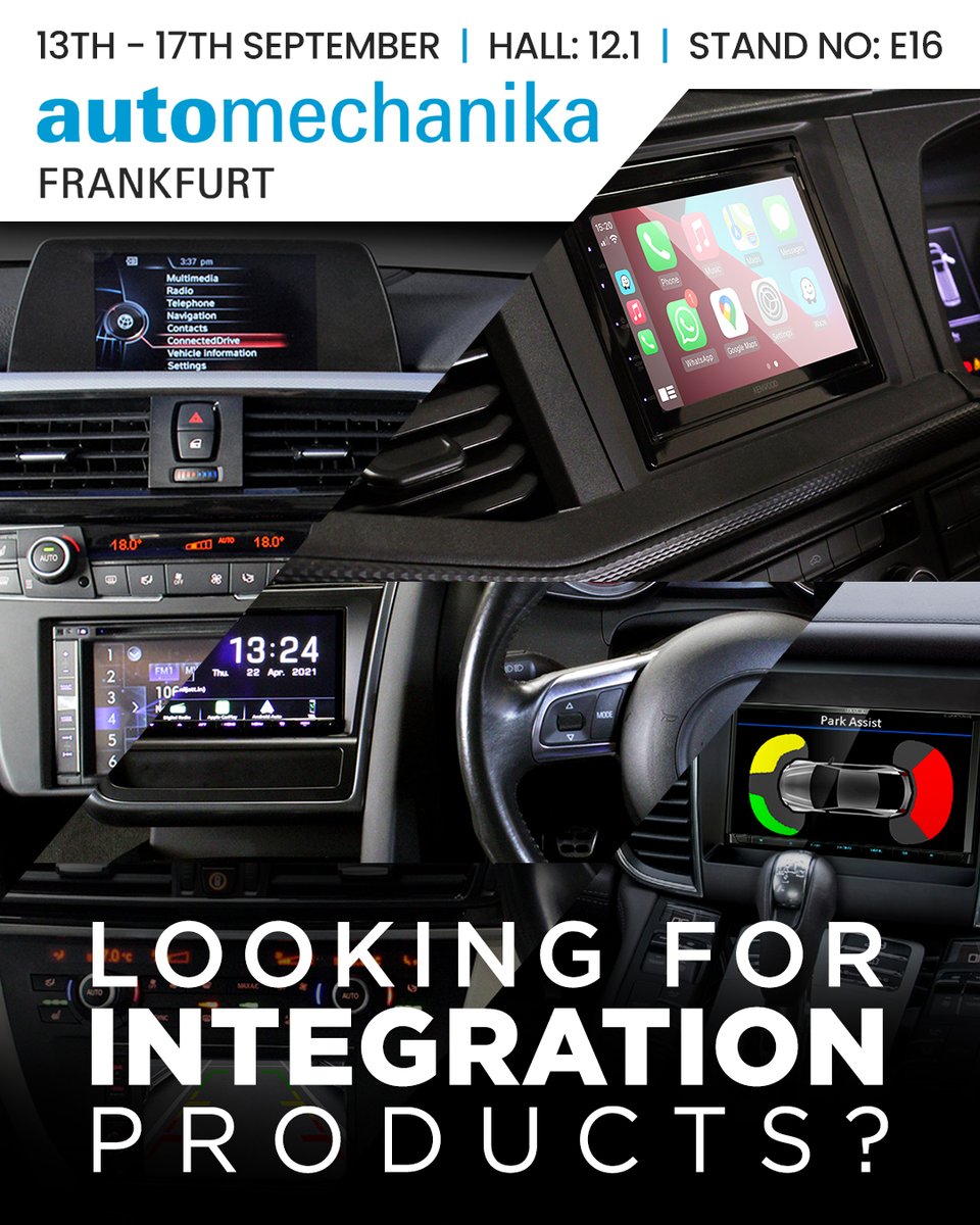 Connects2's tweet photo. Day 2 | Looking for integration solutions? We are the leading manufacturer for audio integration products. Stop by our stand at Automechanika Frankfurt. Hall 12.1, Stand E16
#automechanika #frankfurtmesse #AMF22 #frankfurt #exhibition #automotive #canbus #connects2 #pac #install https://t.co/q3TUjJssUQ
