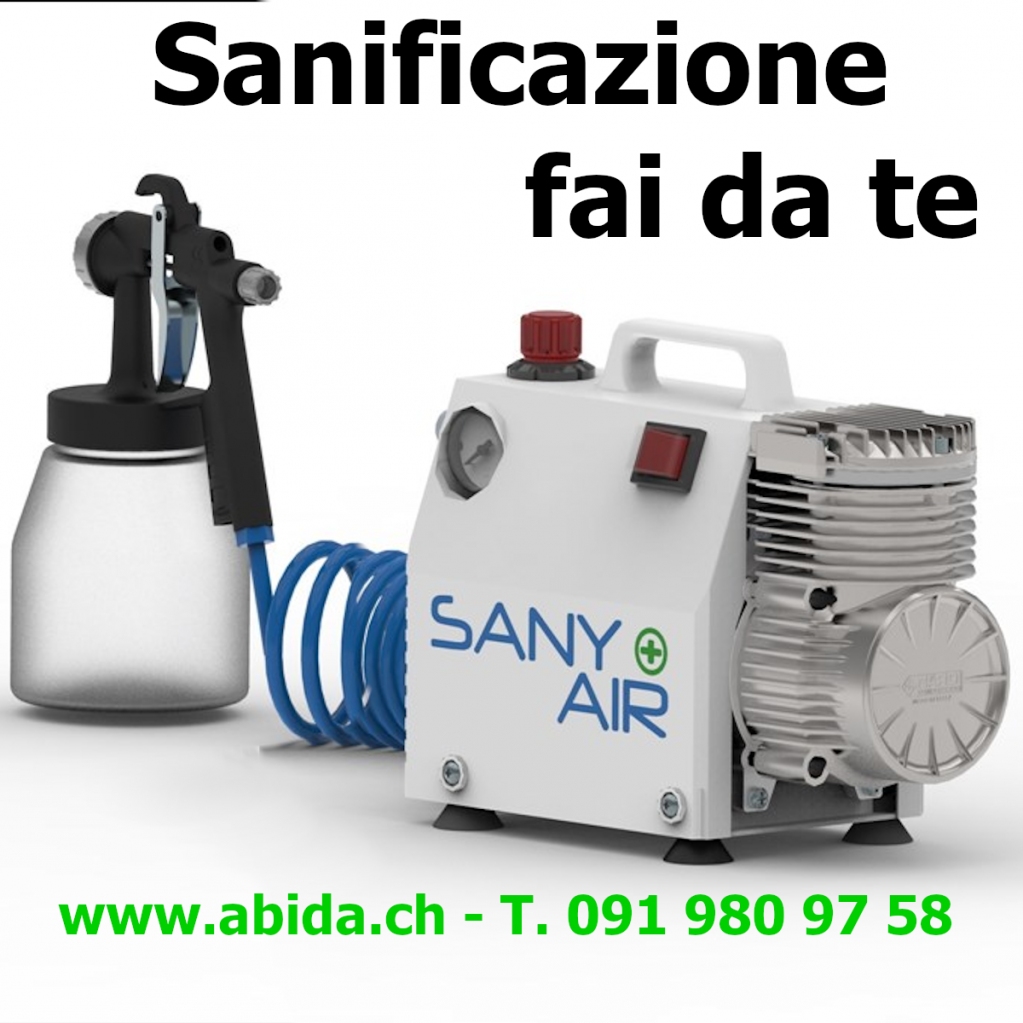 ABIDAGROUP's tweet photo. SANY AIR SANIFICAZIONE AMBIENTI - SANY+AIR nebulizzazione ultra-dry, senza olio e manutenzione. Con apposito disinfettante sanifica ogni superficie, tessuto, locali, strumentazioni etc.
Sany + Air è un compressore di alta qualita' ma economico e molto… https://t.co/LheKXmkwN9 https://t.co/0JFcii1w7F