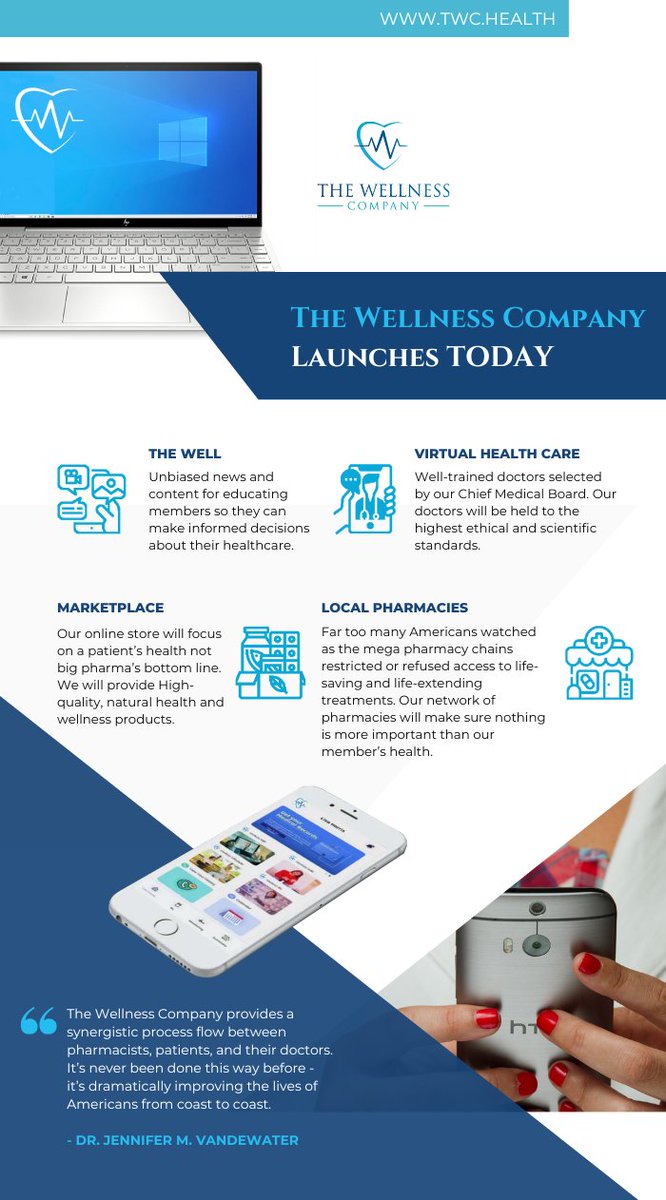 twc_health's tweet photo. We are proud to announce the official launch of The Wellness Company. We are excited to begin this journey to a better, healthier future with you. #TWC https://t.co/sopyaiOxYS